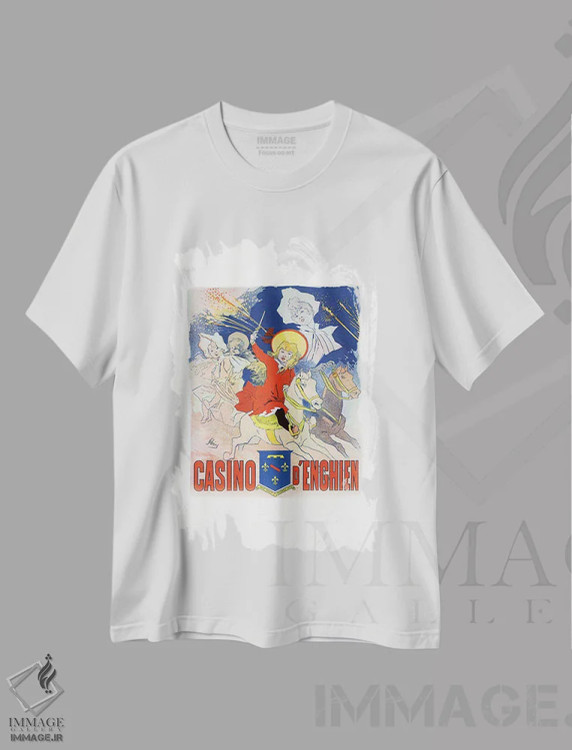 تیشرت سفید طرح دار کازینو دو انگین، مدیوم اثر طراحی CAD | immage.ir