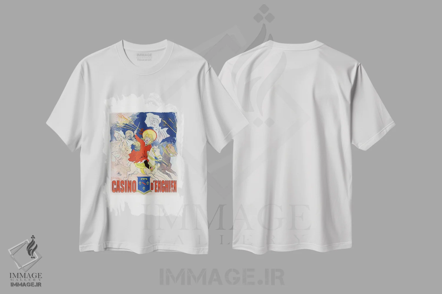 تیشرت سفید طرح دار کازینو دو انگین، مدیوم اثر طراحی CAD | immage.ir