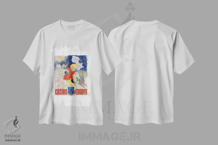 تیشرت سفید طرح دار کازینو دو انگین، مدیوم اثر طراحی CAD | immage.ir