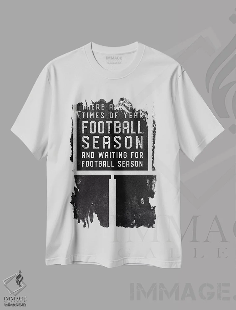 تیشرت سفید طرح دار فصل فوتبال، تزئینی اثر طراحی CAD | immage.ir