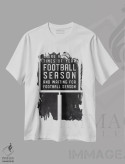 تیشرت سفید طرح دار فصل فوتبال، تزئینی اثر طراحی CAD | immage.ir