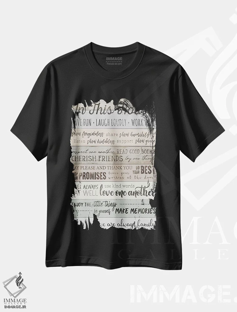 تیشرت مشکی طرح دار در این خانه، دکور معاصر اثر طراحی CAD | immage.ir