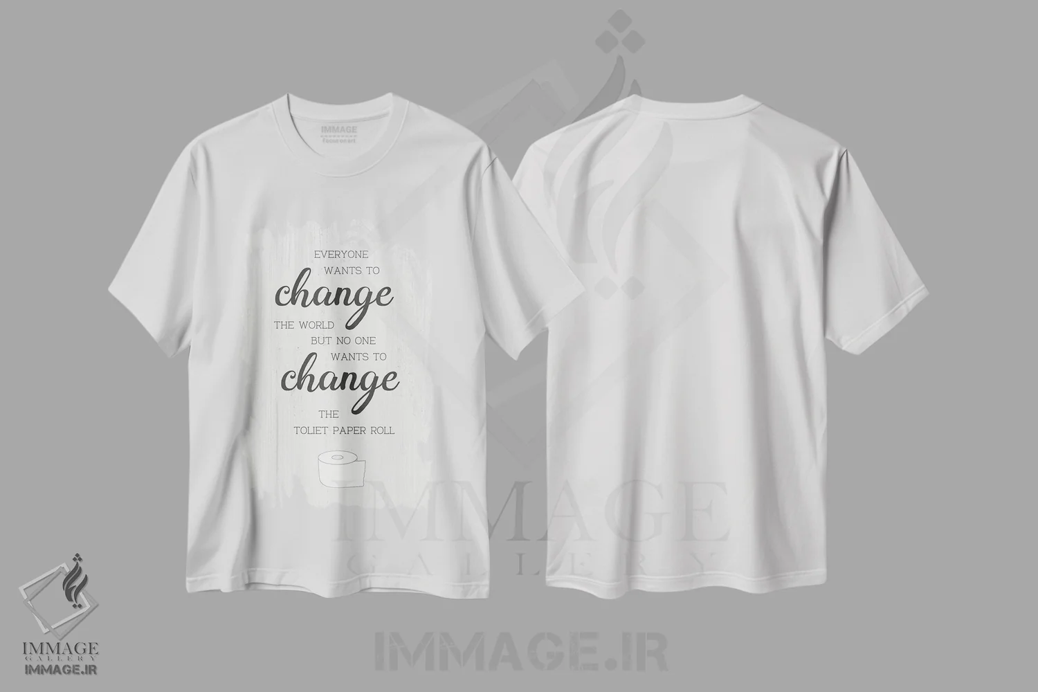 تیشرت سفید طرح دار رول را عوض کن، دکور روستایی اثر طراحی CAD | immage.ir