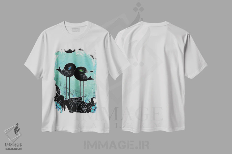 تیشرت سفید طرح دار بحث، هنر فاخر معاصر اثر کایا کوپمن | immage.ir