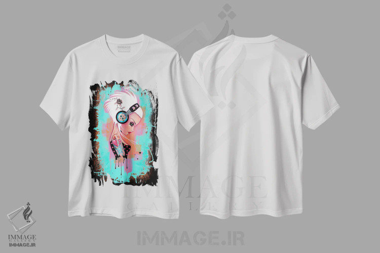 تیشرت سفید طرح دار شکوفایی، هنر فاخر معاصر اثر کایا کوپمن | immage.ir