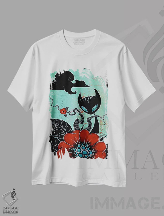 تیشرت سفید طرح دار پنهان، هنر فاخر معاصر اثر کایا کوپمن | immage.ir