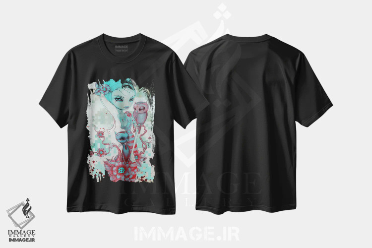 تیشرت مشکی طرح دار اهمیت می دهد، هنر فاخر معاصر اثر کایا کوپمن | immage.ir