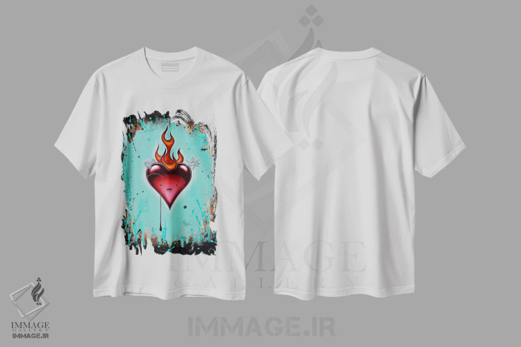 تیشرت سفید طرح دار آنجا بیرون خطرناک است، هنر فاخر معاصر اثر کایا کوپمن | فروشگاه ایماژ