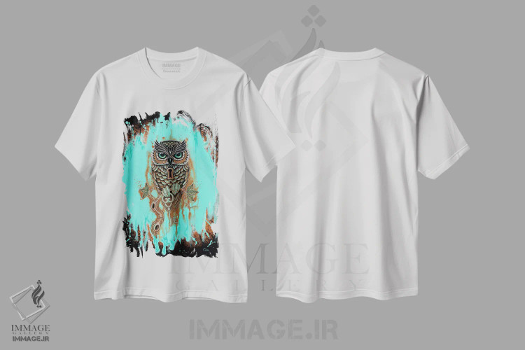 تیشرت سفید طرح دار کلید بوبو، هنر فاخر معاصر اثر کایا کوپمن | فروشگاه ایماژ