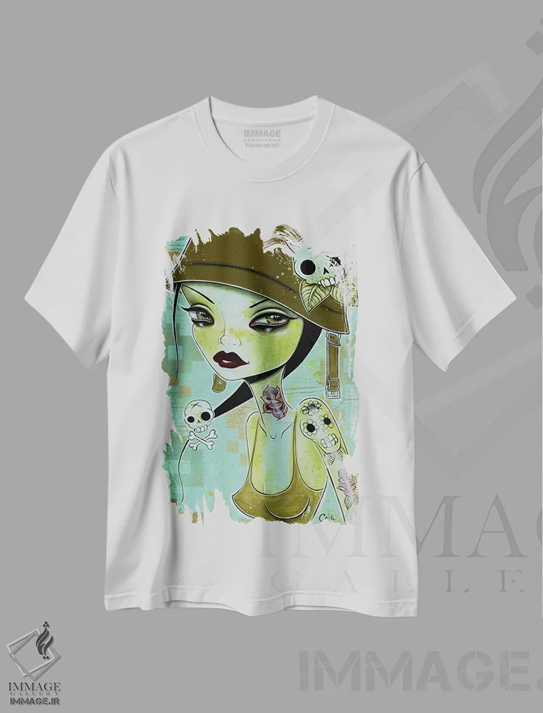 تیشرت سفید طرح دار همیشه وفادار، هنر فاخر معاصر اثر کایا کوپمن | immage.ir