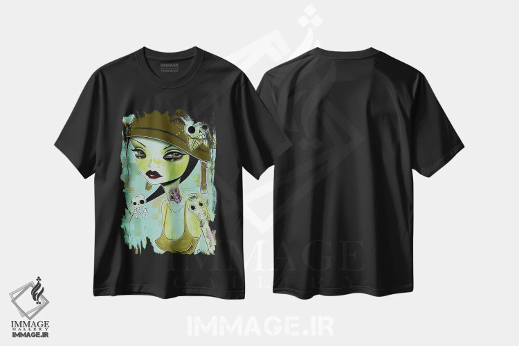 تیشرت مشکی طرح دار همیشه وفادار، هنر فاخر معاصر اثر کایا کوپمن | فروشگاه ایماژ