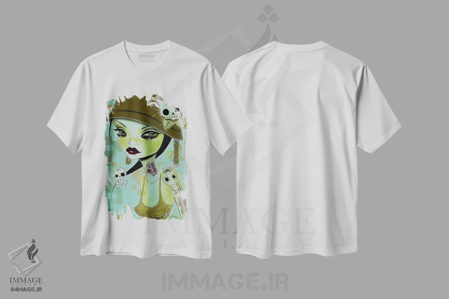 تیشرت سفید طرح دار همیشه وفادار، هنر فاخر معاصر اثر کایا کوپمن | immage.ir