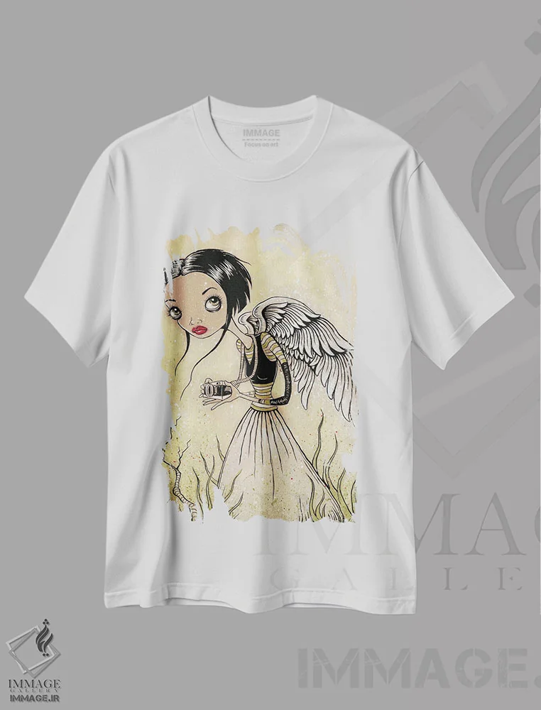 تیشرت سفید طرح دار لایکا، هنر فاخر معاصر اثر کایا کوپمن | immage.ir