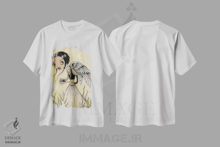 تیشرت سفید طرح دار لایکا، هنر فاخر معاصر اثر کایا کوپمن | immage.ir