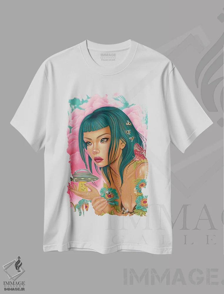 تیشرت سفید طرح دار بدترین دشمن خودمان، هنر فاخر معاصر اثر کایا کوپمن | فروشگاه ایماژ