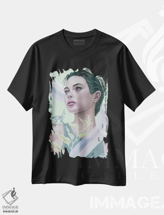 تیشرت مشکی طرح دار گذرا، دکوراسیون جایگزین اثر کایا کوپمن | immage.ir
