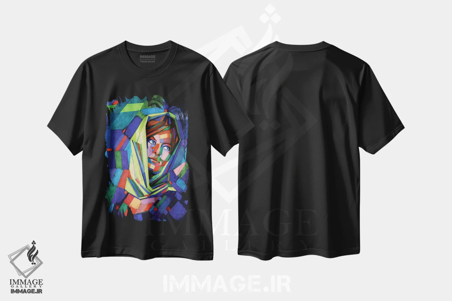 تیشرت مشکی طرح دار پیتِرنلا، هنر فاخر معاصر اثر کُرنه آکرز | فروشگاه ایماژ