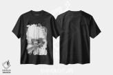 تیشرت مشکی طرح دار فلاردینگن، هنر فاخر معاصر اثر کُرنه آکرز | فروشگاه ایماژ