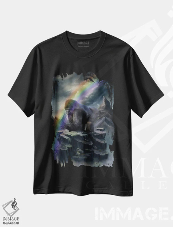 تیشرت مشکی طرح دار جایی برای رویاپردازی، هنر دیجیتال اثر کارول کاوالاریس | immage.ir