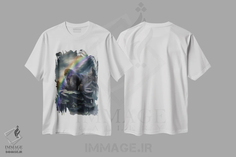 تیشرت سفید طرح دار جایی برای رویاپردازی، هنر دیجیتال اثر کارول کاوالاریس | فروشگاه ایماژ