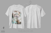 تیشرت سفید طرح دار رویاهای صلح، تزئینی اثر کارول کاوالاریس | immage.ir