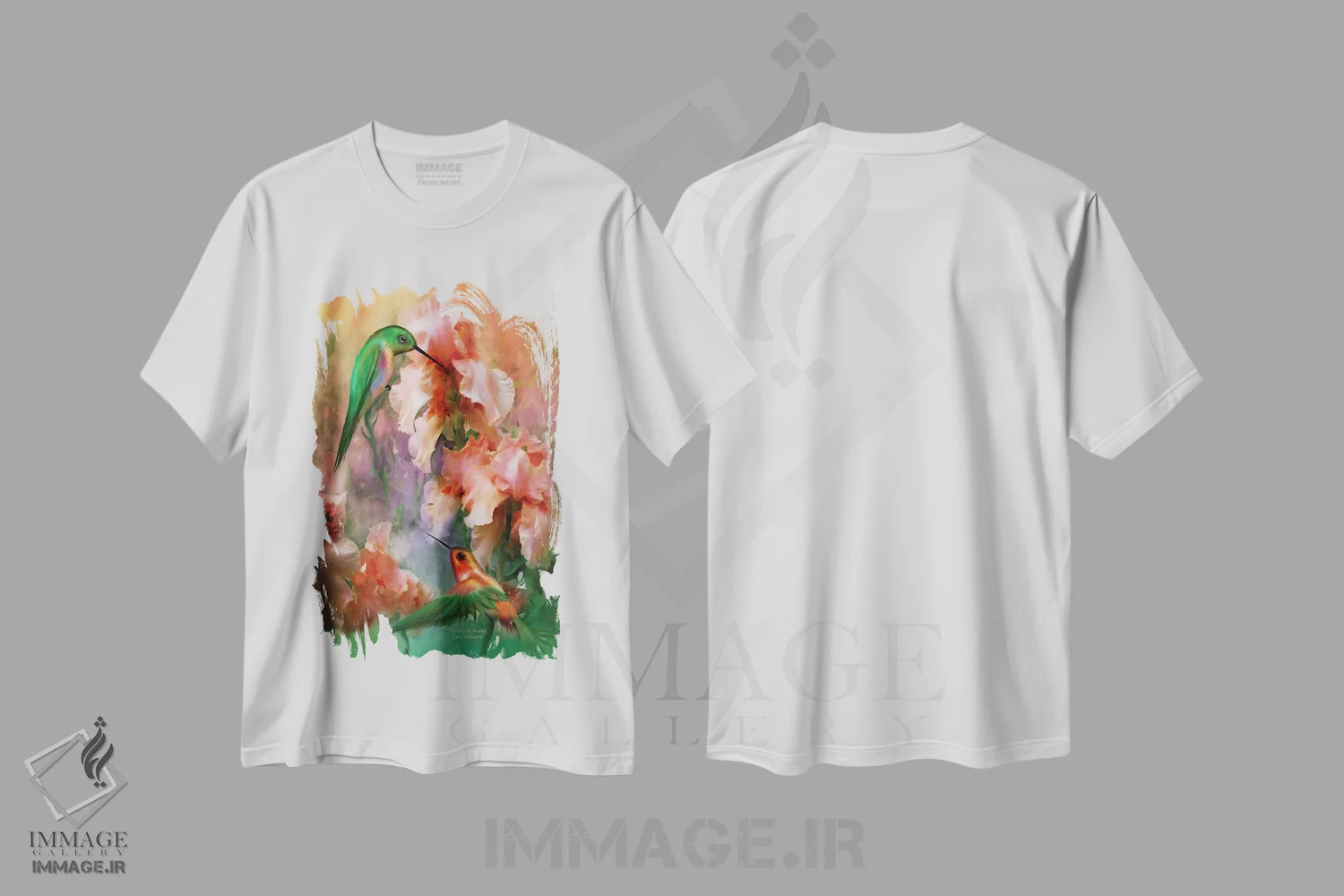 تیشرت سفید طرح دار چه شیرین دلبری می کنی، هنر دیجیتال اثر کارول کاوالاریس | فروشگاه ایماژ