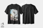 تیشرت مشکی طرح دار مادر و بچه اش، هنر دیجیتال اثر کارول کاوالاریس | immage.ir
