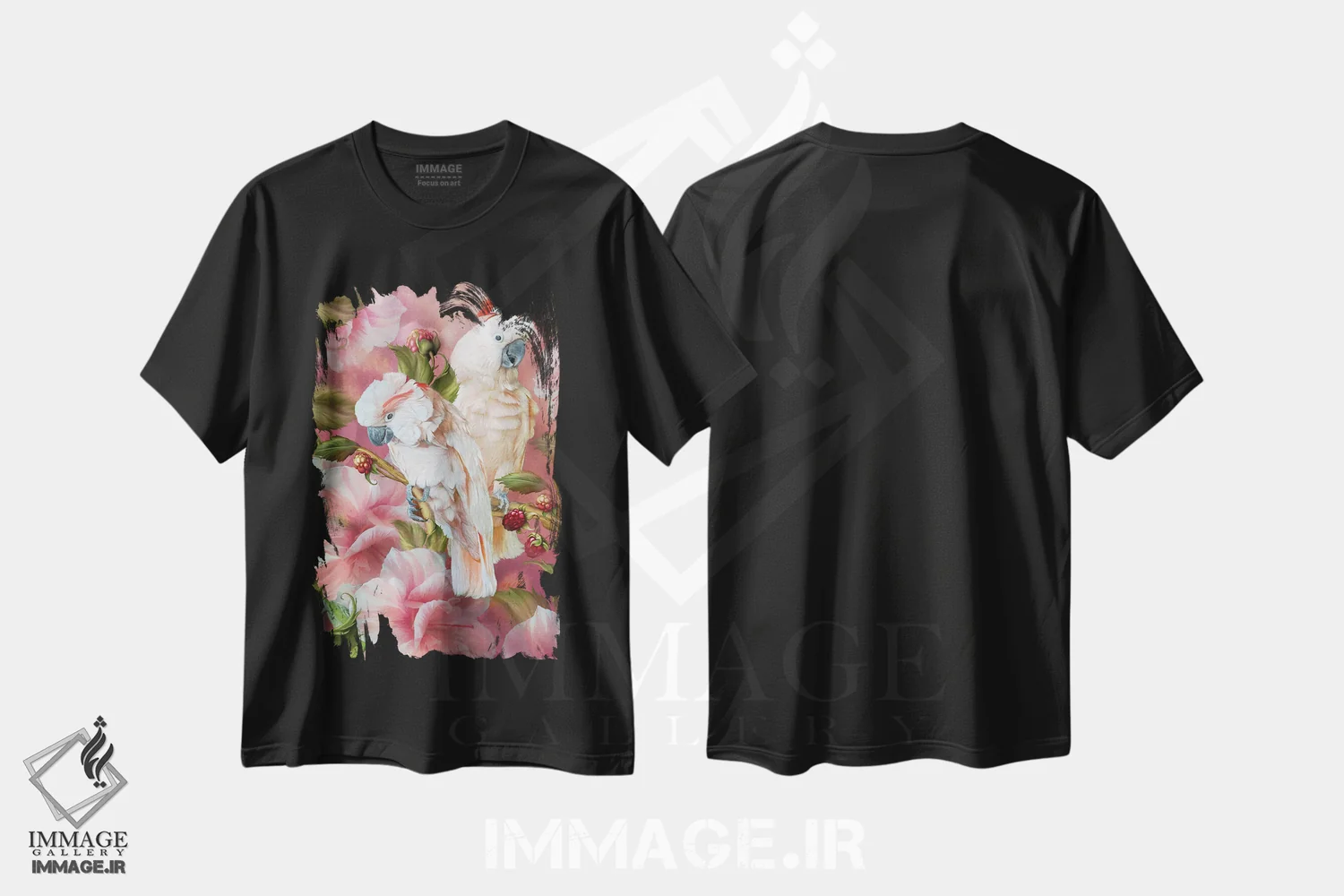 تیشرت مشکی طرح دار ارواح استوایی، تزئینی اثر کارول کاوالاریس | فروشگاه ایماژ