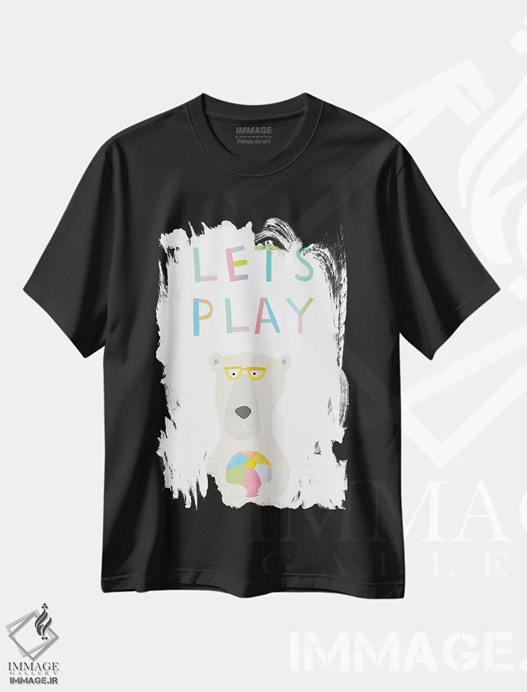 تیشرت مشکی طرح دار حروف الفبا، هنر دیجیتال اثر کارلا دالی | immage.ir