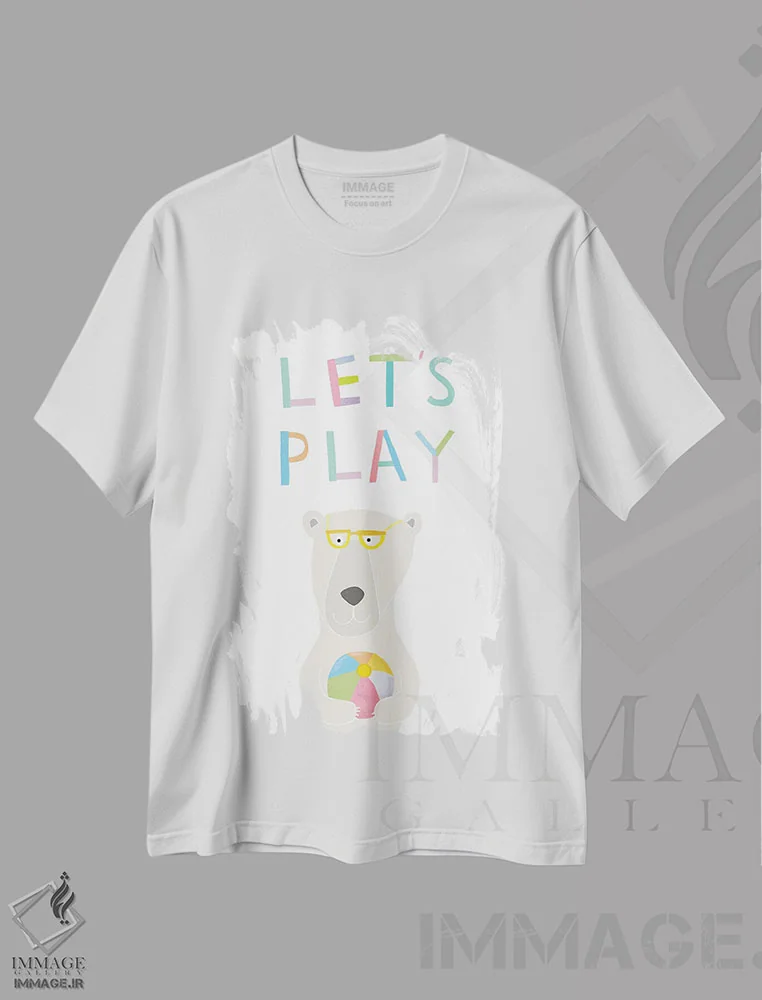 تیشرت سفید طرح دار حروف الفبا، هنر دیجیتال اثر کارلا دالی | فروشگاه ایماژ