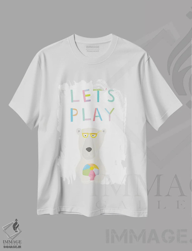 تیشرت سفید طرح دار حروف الفبا، هنر دیجیتال اثر کارلا دالی | فروشگاه ایماژ