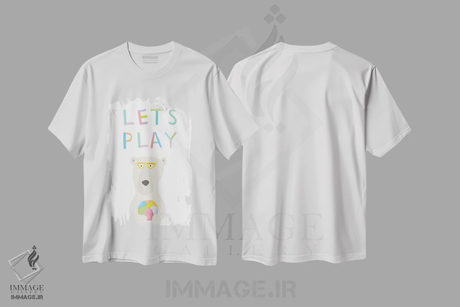 تیشرت سفید طرح دار حروف الفبا، هنر دیجیتال اثر کارلا دالی | فروشگاه ایماژ