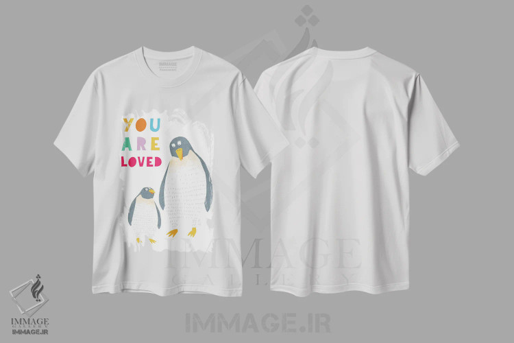 تیشرت سفید طرح دار تو دوست داشتنی هستی، هنر دیجیتال اثر کارلا دالی | فروشگاه ایماژ