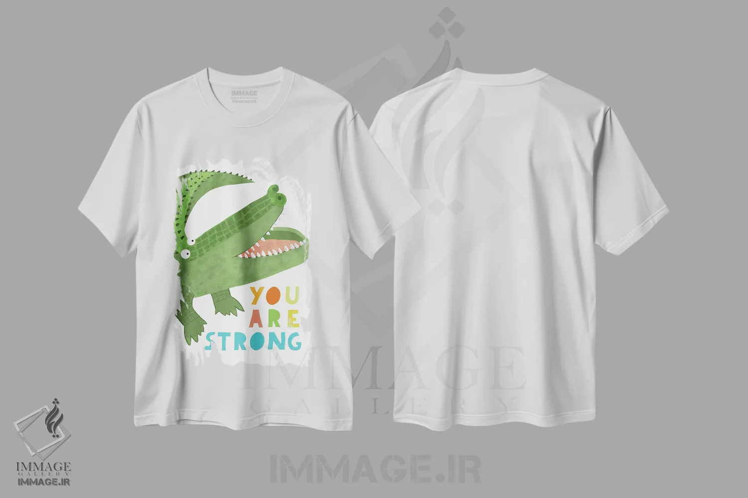 تیشرت سفید طرح دار تو قوی هستی، هنر دیجیتال اثر کارلا دالی | immage.ir