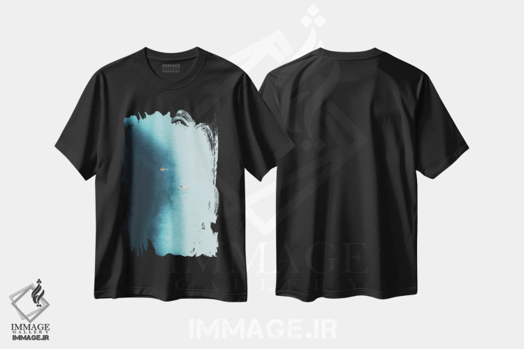تیشرت مشکی طرح دار ژرفاها، عکاسی هوایی اثر آندریا کاروزو | immage.ir