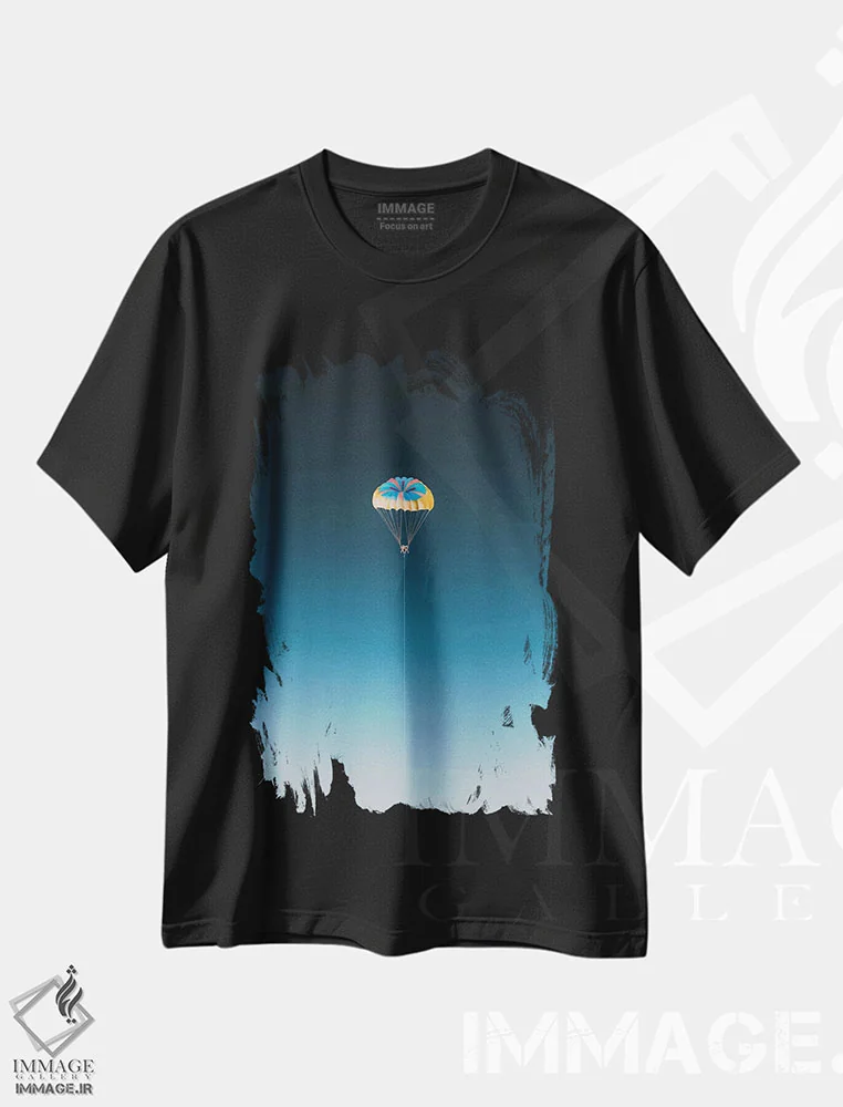تیشرت مشکی طرح دار آبنبات چوبی، عکاسی هنری فاخر اثر آندریا کاروزو | فروشگاه ایماژ