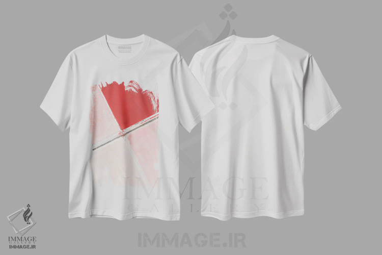 تیشرت سفید طرح دار نمک صورتی، عکاسی هوایی اثر آندریا کاروزو | فروشگاه ایماژ
