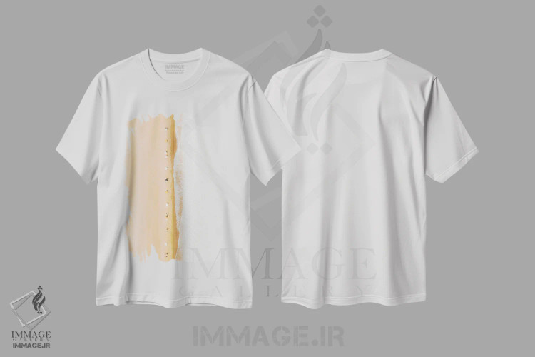 تیشرت سفید طرح دار شن نرم، سواحل از نمای بالا اثر آندریا کاروزو | فروشگاه ایماژ