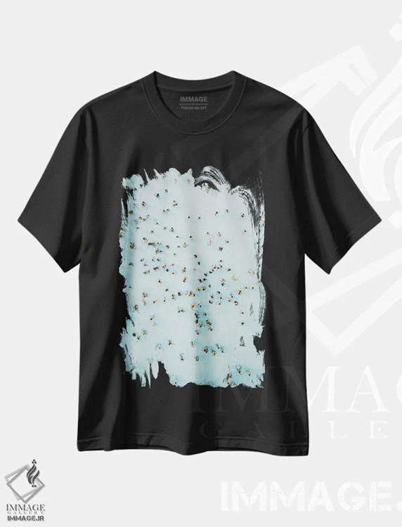 تیشرت مشکی طرح دار مورچه های آبی، عکاسی هوایی اثر آندریا کاروزو | immage.ir