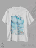 تیشرت سفید طرح دار تراس های آبی، عکاسی هوایی اثر آندریا کاروزو | فروشگاه ایماژ