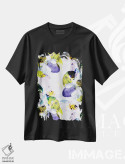 تیشرت مشکی طرح دار شکوفهٔ زودهنگام، دکور معاصر اثر کایِنا بلانکا | فروشگاه ایماژ