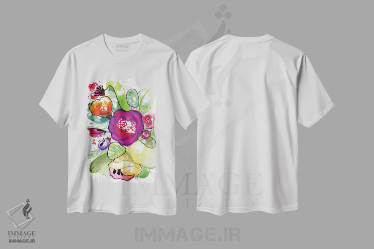 تیشرت سفید طرح دار شعر ارگانیک، دکور معاصر اثر کایِنا بلانکا | immage.ir