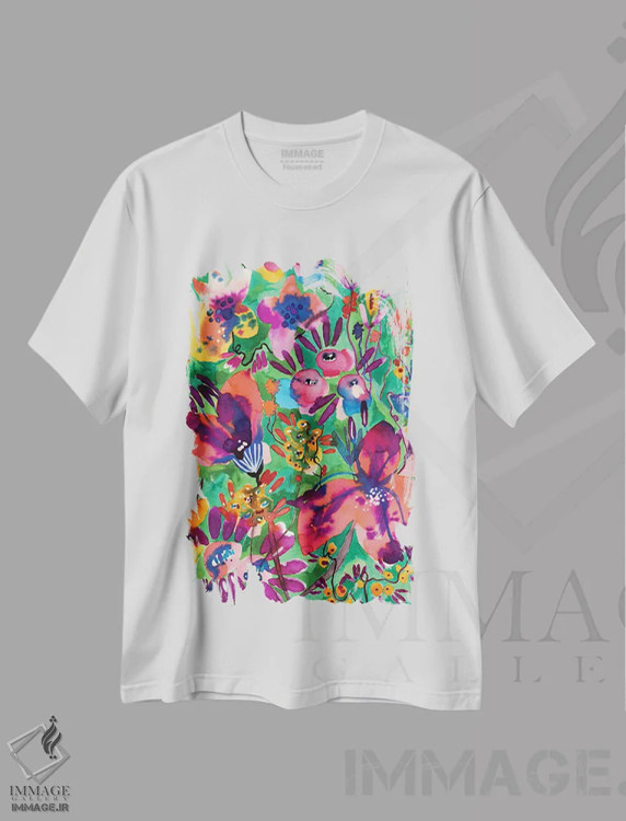تیشرت سفید طرح دار هانا، دکور بوهمی اثر کایِنا بلانکا | immage.ir