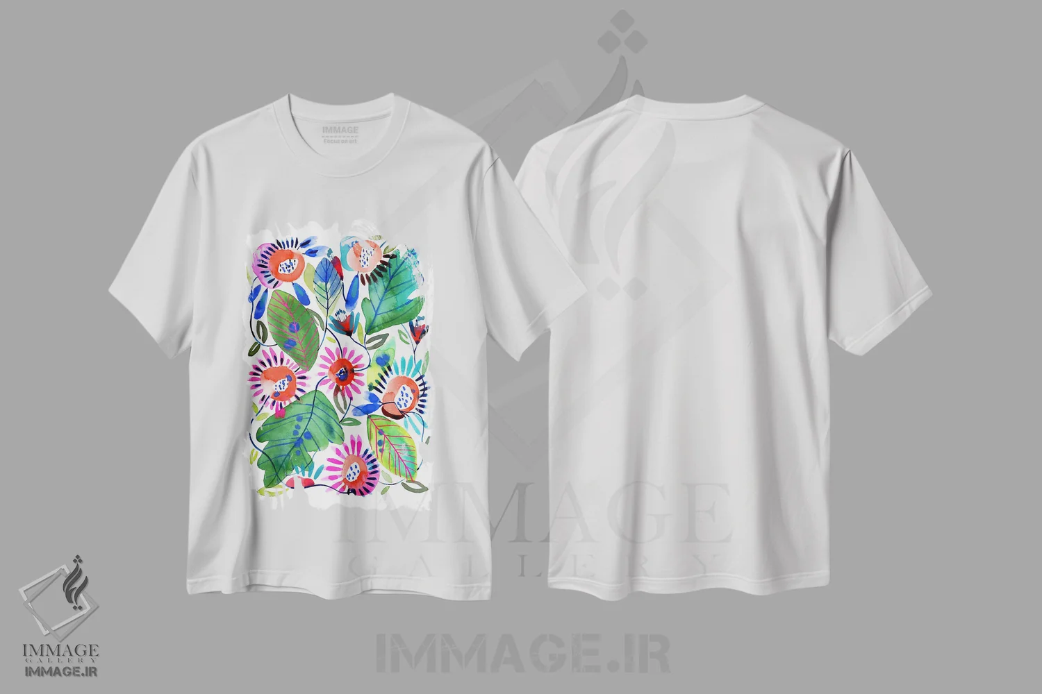 تیشرت سفید طرح دار رشد، دکور بوهمی اثر کایِنا بلانکا | فروشگاه ایماژ