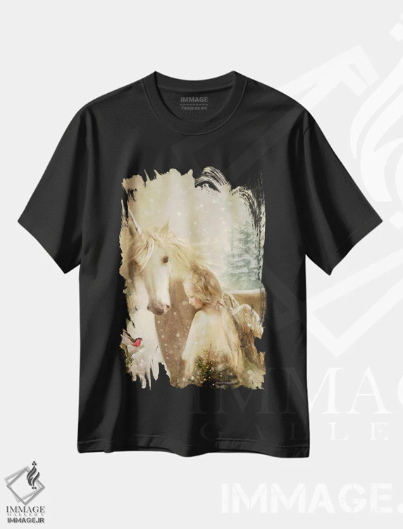 تیشرت مشکی طرح دار همیشه راهی به خانه هست، هنر دیجیتال اثر شارلوت بیرد | immage.ir