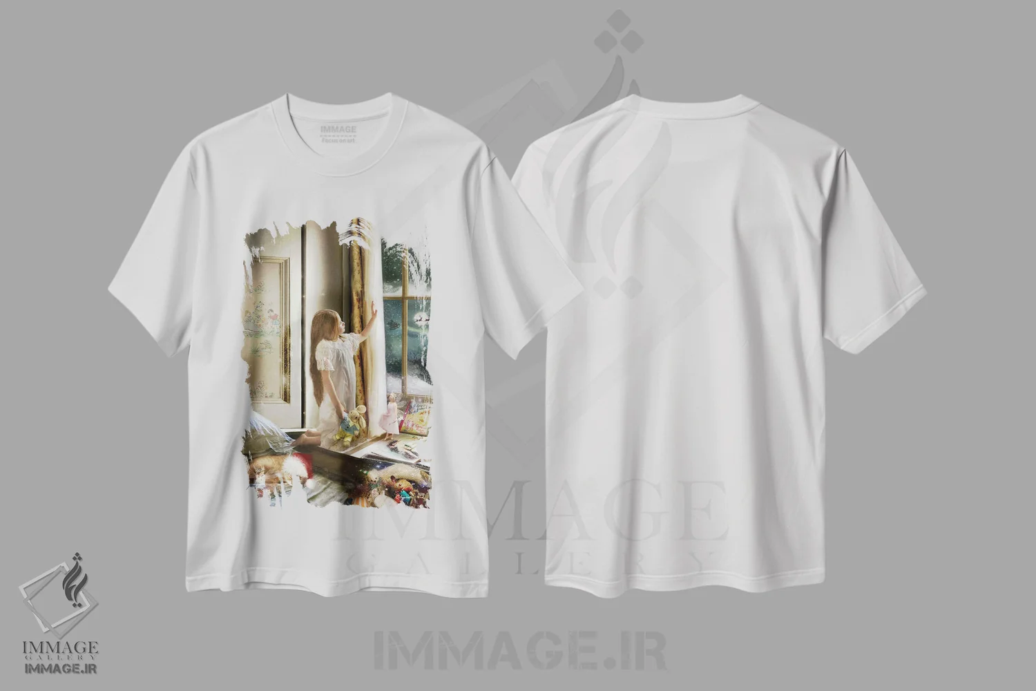 تیشرت سفید طرح دار جادوی کریسمس، هنر دیجیتال اثر شارلوت بیرد | immage.ir