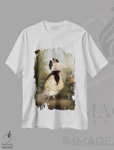 تیشرت سفید طرح دار تواضع، هنر دیجیتال اثر شارلوت بیرد | فروشگاه ایماژ