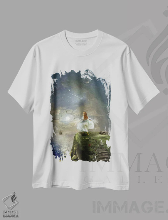 تیشرت سفید طرح دار هر جا که هستی، هنر دیجیتال اثر شارلوت بیرد | immage.ir