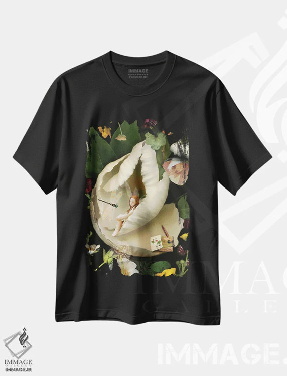 تیشرت مشکی طرح دار مخفی گاه، هنر دیجیتال اثر شارلوت بیرد | immage.ir