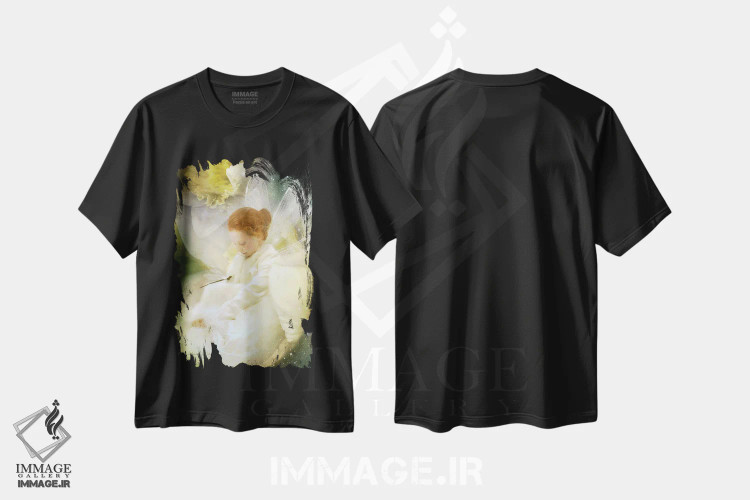 تیشرت مشکی طرح دار نرگس های رؤیایی، هنر دیجیتال اثر شارلوت بیرد | immage.ir